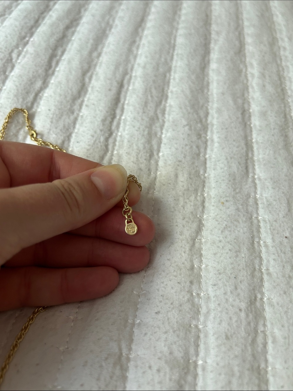 Spartina 449 Gold Necklace with Pink Teardrop Pendant - Picture 5 of 7